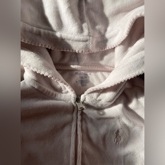 Ralph Lauren 12m velour zip up hoodie - Picture 2 of 3